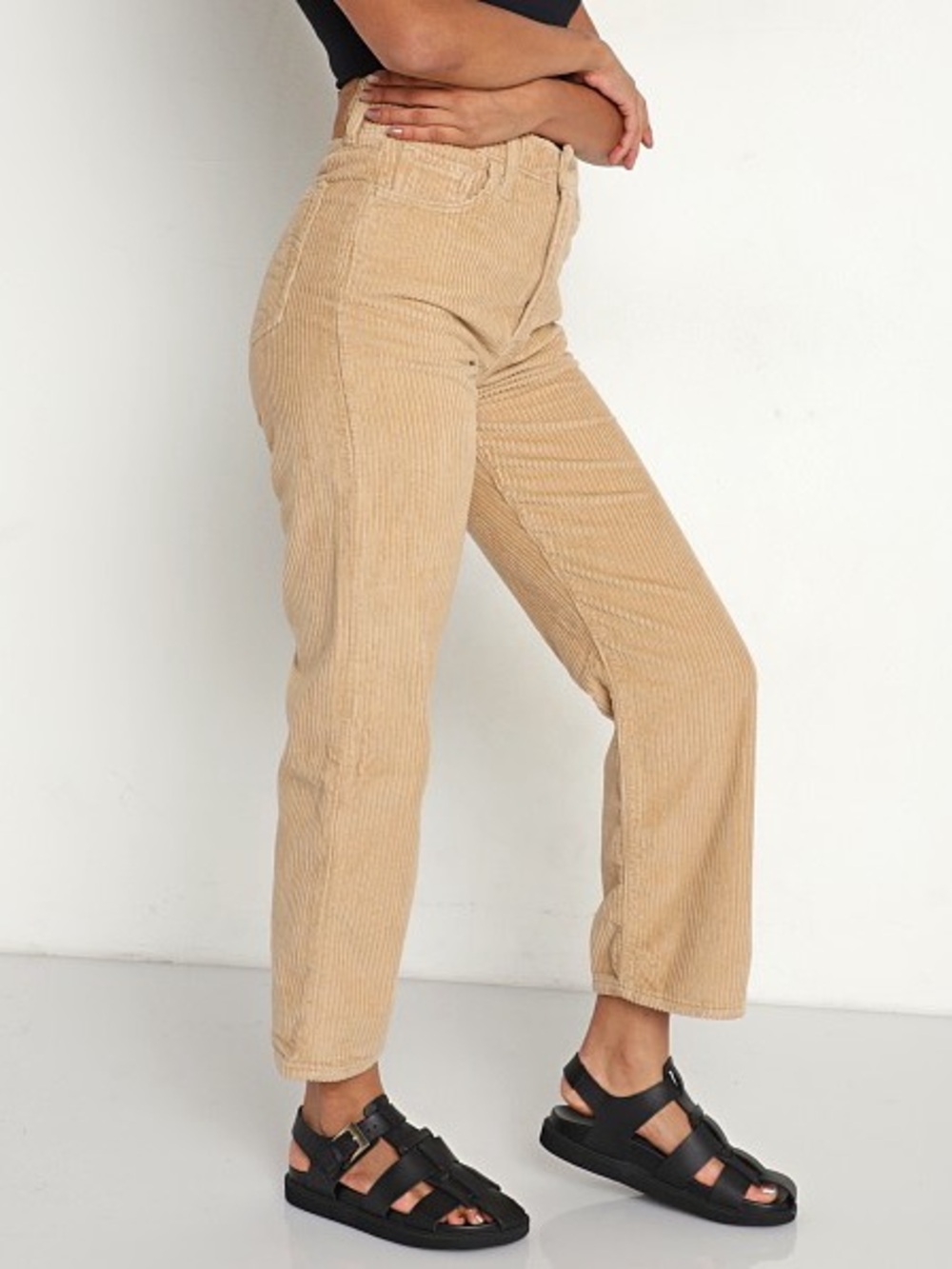 Levi’s ribbcage straight ankle tan corduroy pants